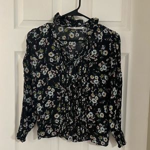 Zara Floral Button Up Top | S